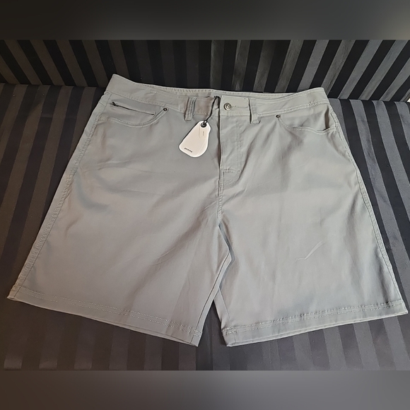 Prana Other - prAna Men's 40 Waist 8" Inseam Stretch Zion 5 Pocket Shorts Thyme Gray Color